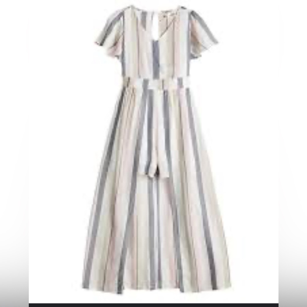 Poppies and Roses Striped Multicolor Dress with Shorts